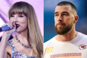 Travis Kelce In Happy Mood Reponse to News About Taylor Swift’s Viral ‘TNT’ Bracelet